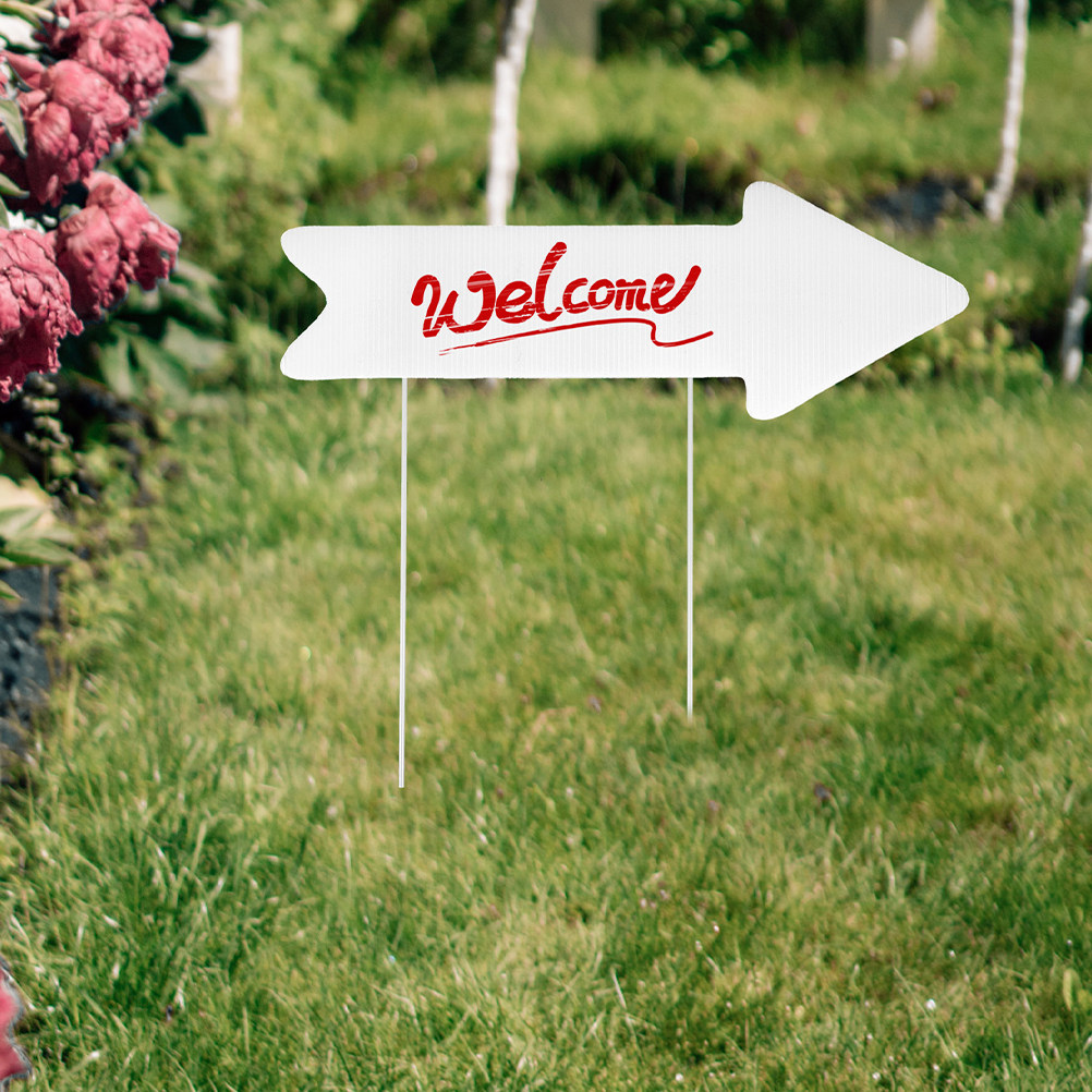 Yard Sign Blank - 2 Buah Papan Tanda Halaman Kosong,