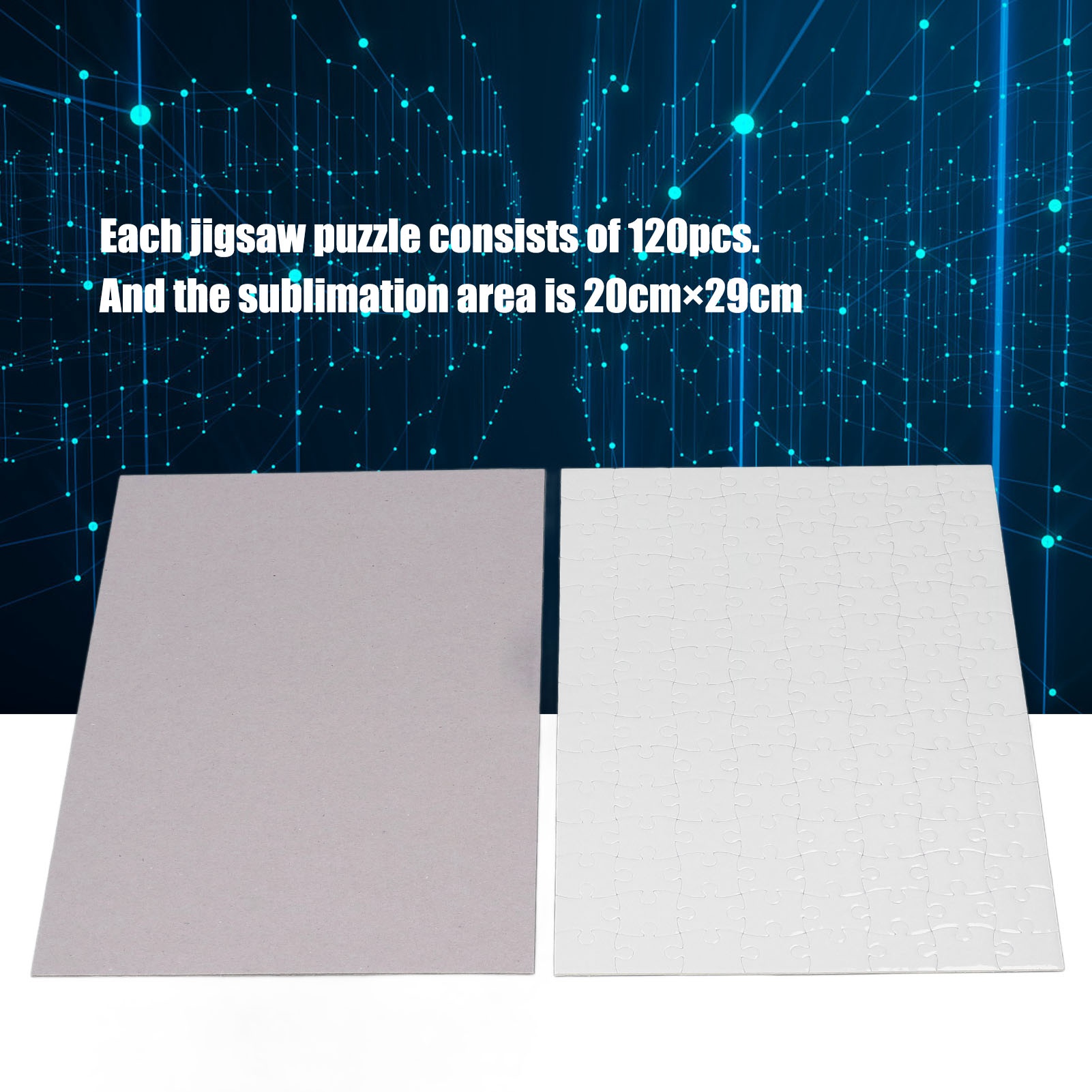 Puzzle Blank White - Set Puzzle Cetak 10 Set, Puzzle