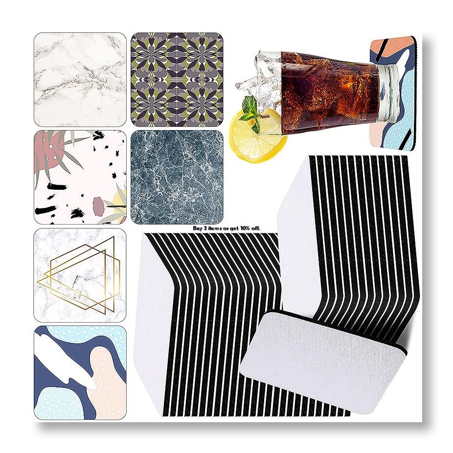 Coaster Sublimation Blank - ✱ 35 Buah Tatakan Gelas Sublimasi