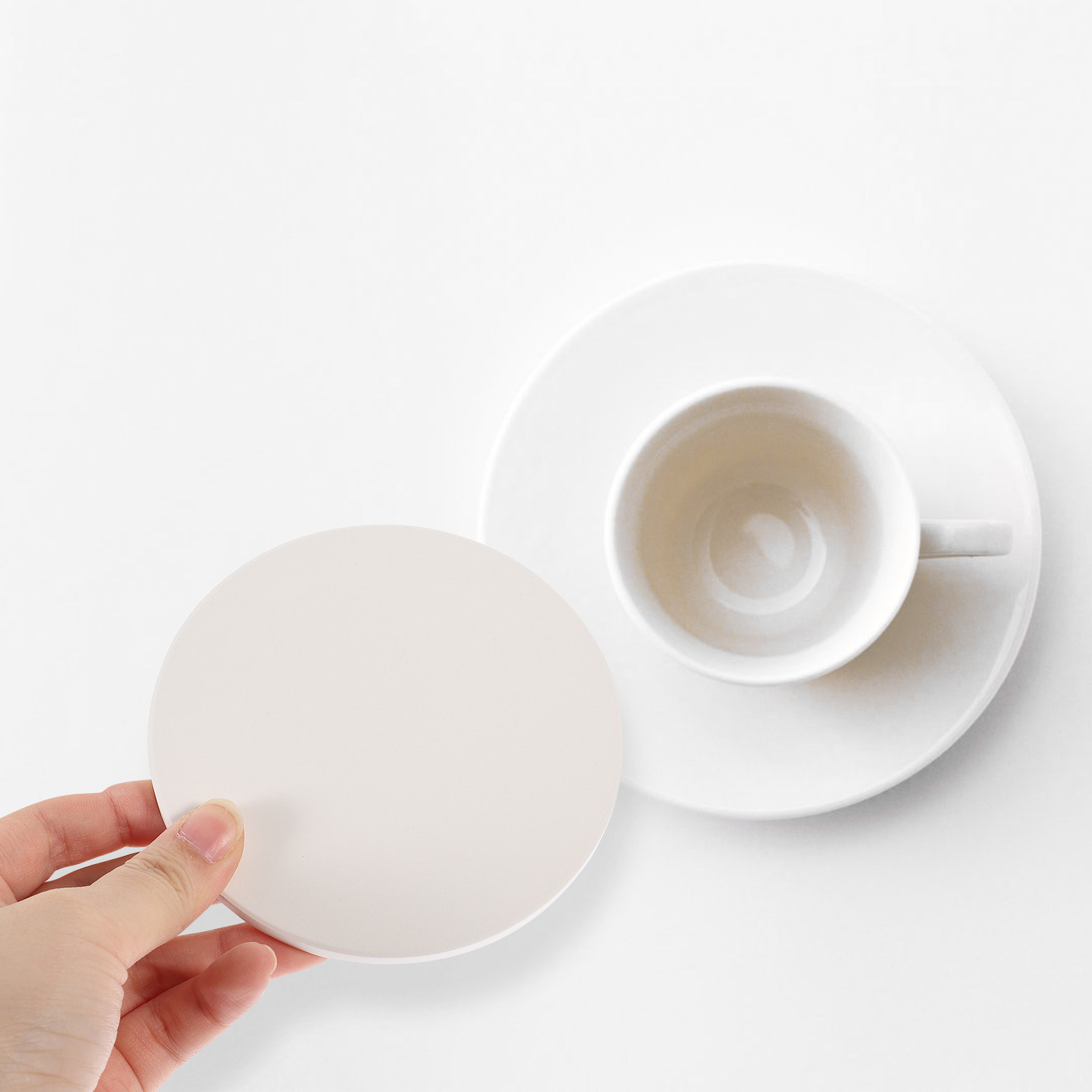 Coaster Sublimation Blank - 10 Set Alas Gelas Keramik untuk