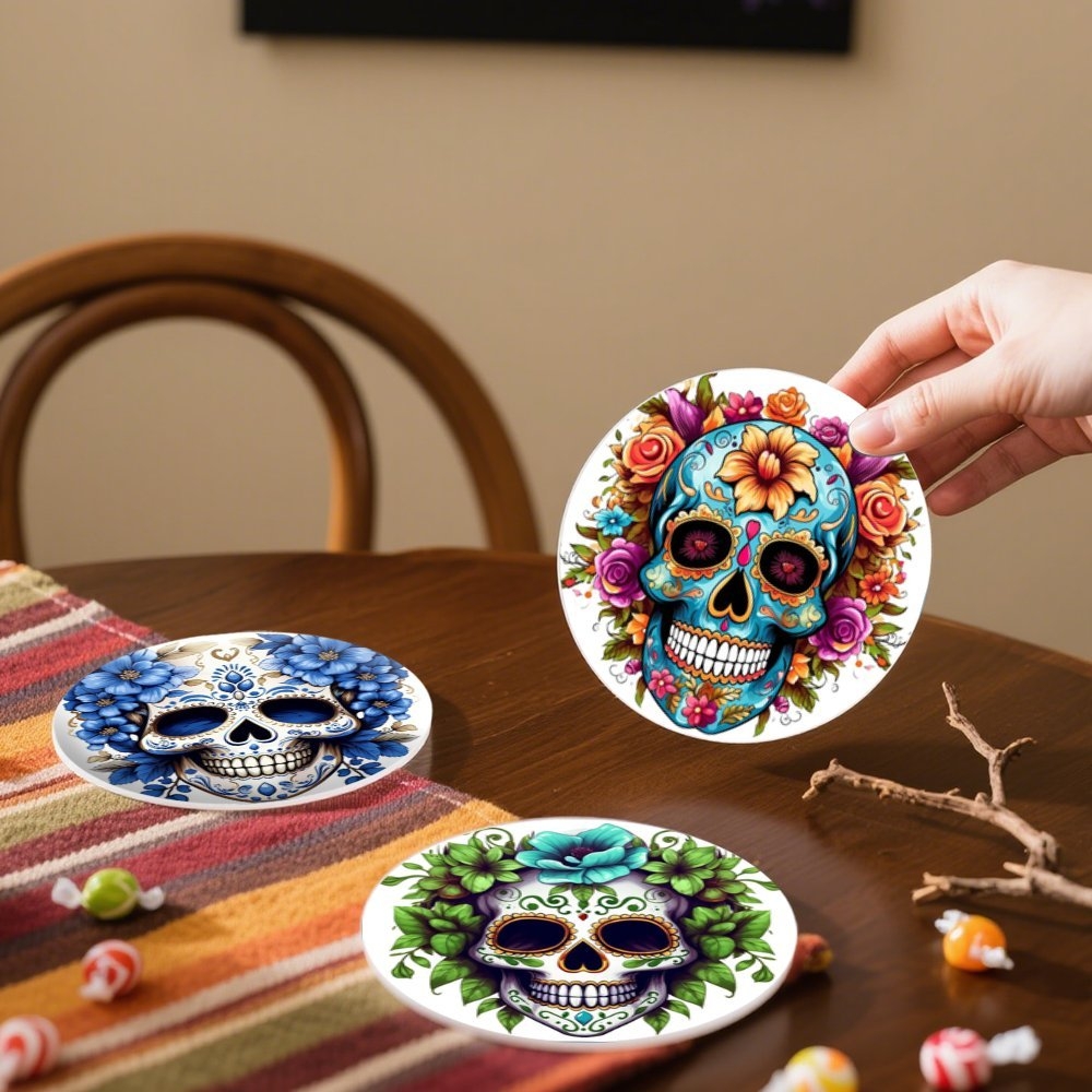 6 Buah Alas Cangkir Kayu Tengk - Coaster Sublimation Blank ulasan dan harga