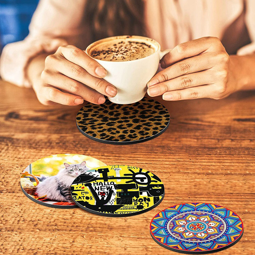50 buah tatakan gelas untuk su - Coaster Sublimation Blank ulasan dan harga