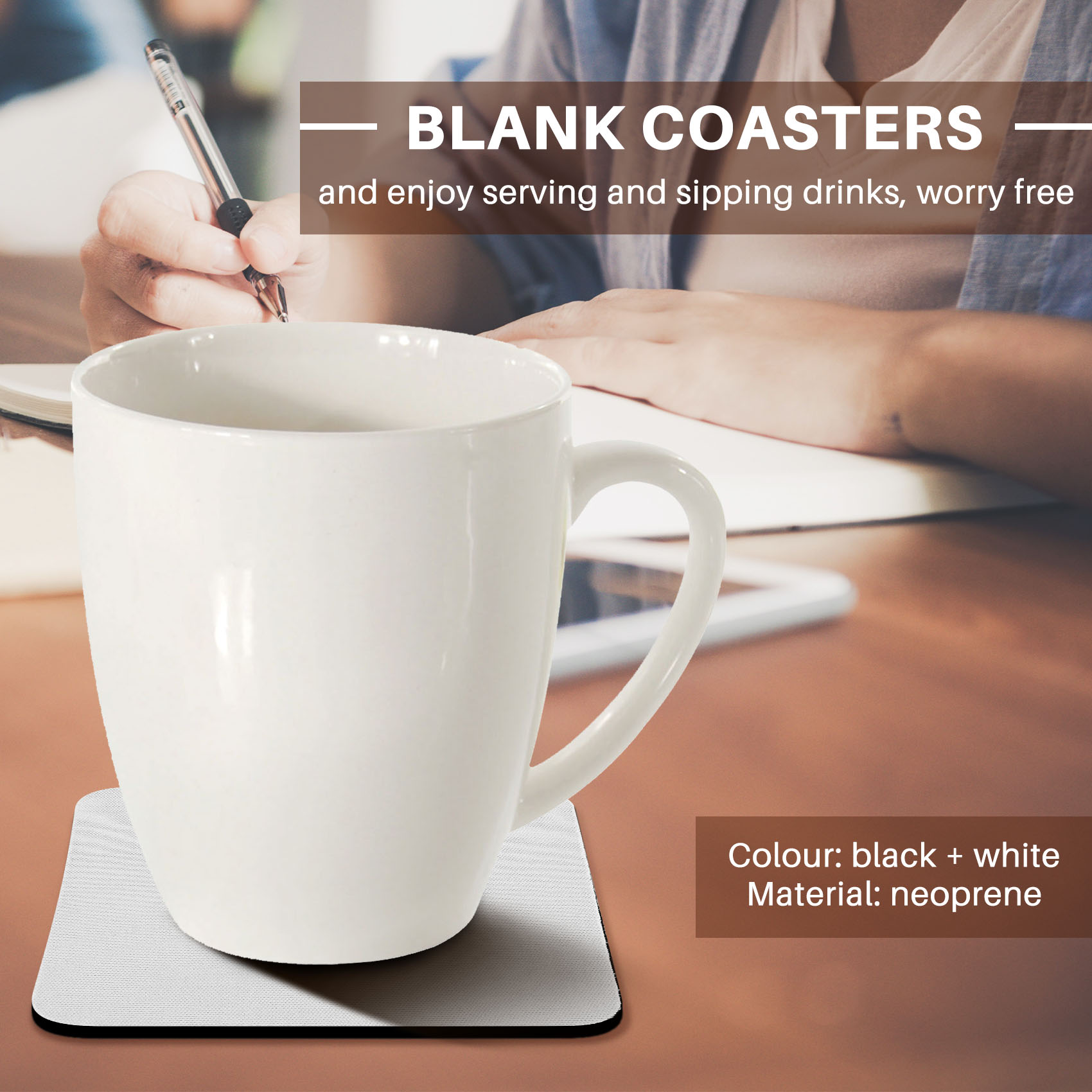 ✱ 35 Buah Tatakan Gelas Sublim - Coaster Sublimation Blank ulasan dan harga