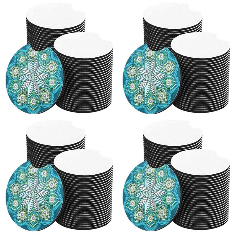ABVS 200 buah alas gelas mobil - Coaster Sublimation Blank ulasan dan harga